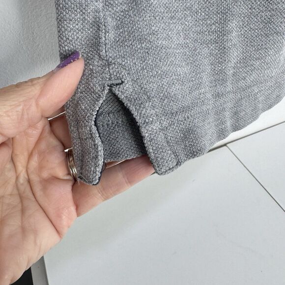 Vintage Chaps Ralph Lauren Crewneck Shirt Knitted Cotton Retro Textured L Gray - Picture 4 of 5